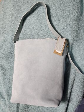 Margot New York Suede Bag in Light Blue
